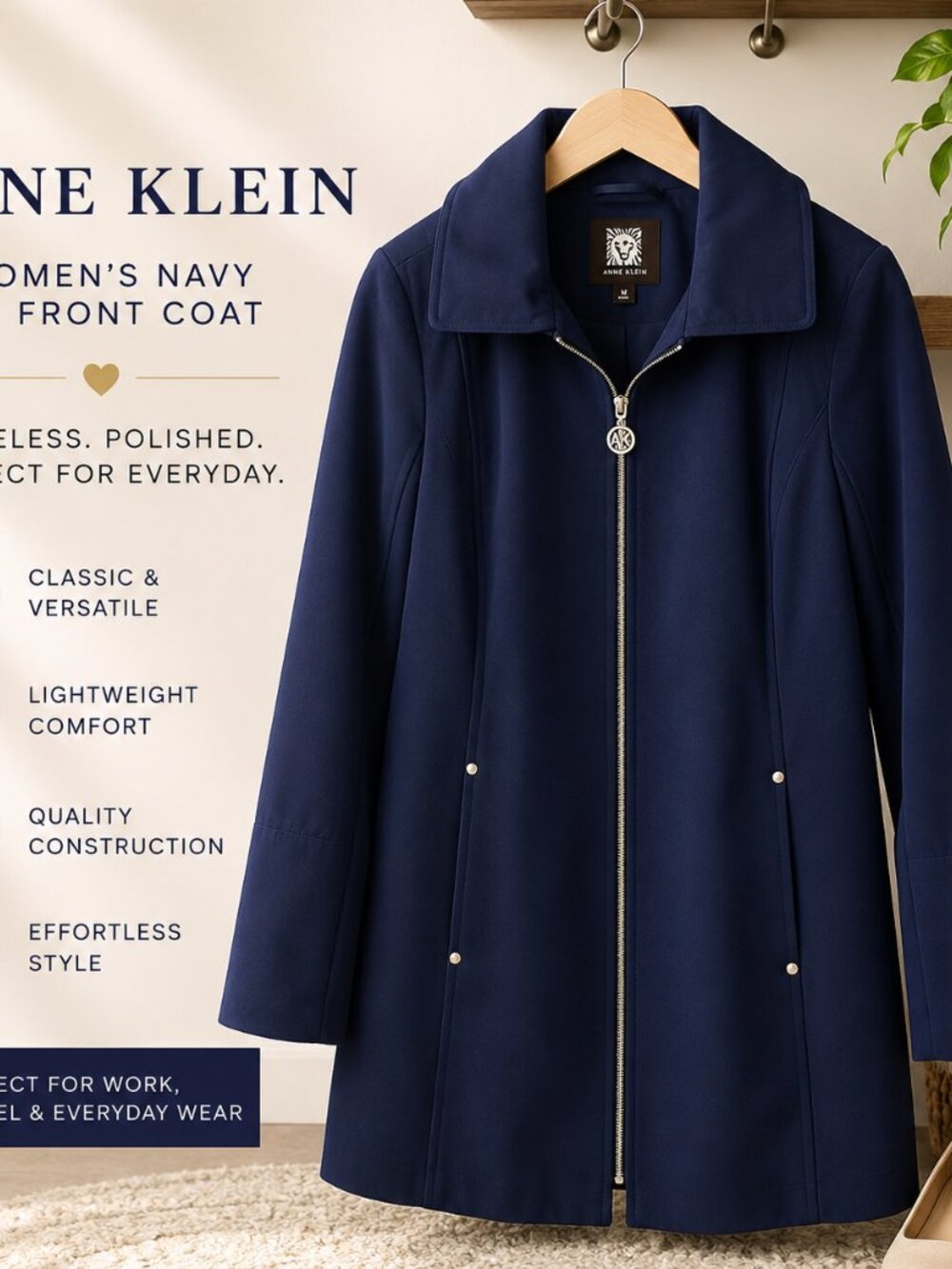 Women's Blue Anne Klein  Jacket